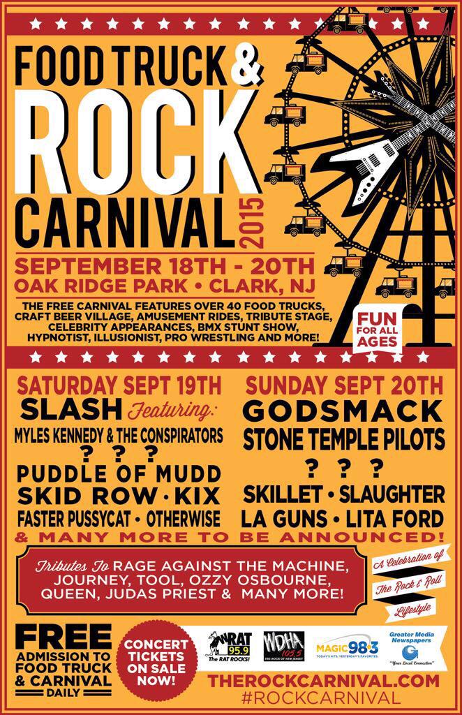 SlashUSA's tweet photo. New Jersey. HEADS UP! September 19th at the FOOD TRUCK &amp; ROCK FESTIVAL http://t.co/efBxkqkcXe