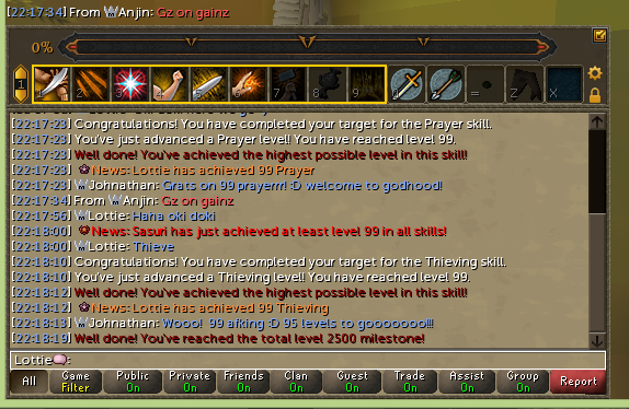 OMGRealGrill's tweet photo. Not such a bad night for gainz... #99Thieving #99Prayer #2500Milestone #RuneScape #Gainz http://t.co/KroU9q4ZHC