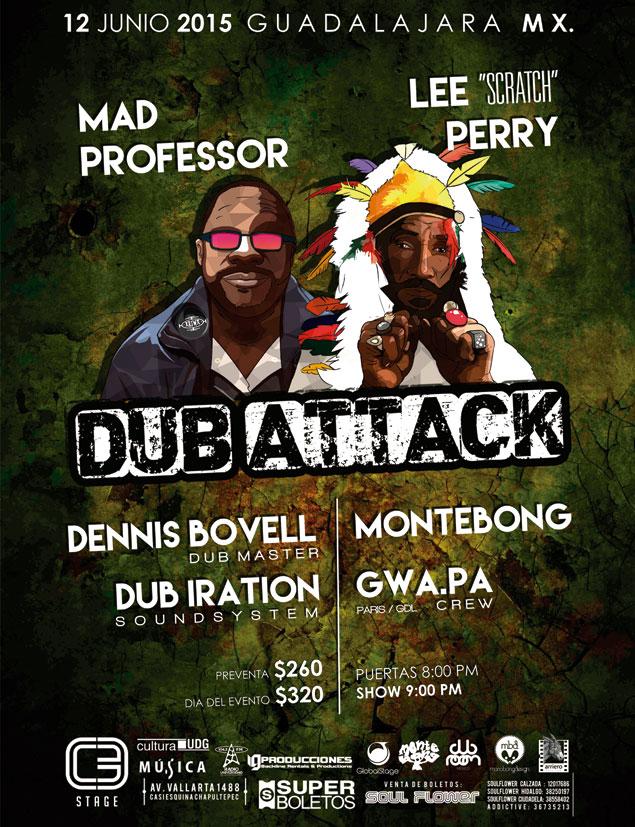 coordmusica's tweet photo. En @C3Mexico coincidirán dos de los padrinos del dub, @MadProfessordub y @ScratchLee. Boletos disponibles #DubAttack http://t.co/7b839PE3th