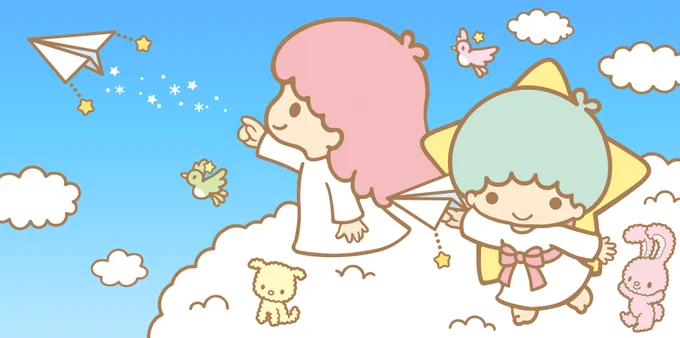 おはよう☆ 金曜日ね!キキったら昨日の夜、星つりしすぎちゃったのかしら。紙ヒコーキにお星さまをつけて飛ばそうっていうの♪ 