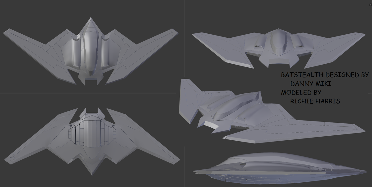 Dragonrlh's tweet photo. Third try blocking out the #batstealth.Need to adjust gaps between panels then hopefully onto detailing. #batman #b3d http://t.co/s41dpgRkh7
