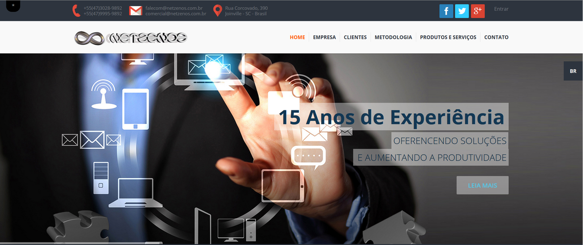 netzenos's tweet photo. No ano de 2015 a NETZENOS completa 15 anos de existência. Junto com o bolo vem um novo site. http://t.co/B8eyTZLAOj http://t.co/qqp2SSMsJQ
