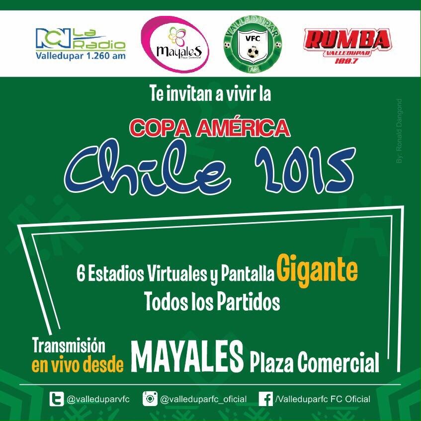 Jnez_Fadul's tweet photo. La @RumbaValledupar #TeLlama vivir el partido inaugural #ChiEcu en @MayalesPlaza junto a @ValleduparVFC y @rcnlaradio http://t.co/eawkldldu9