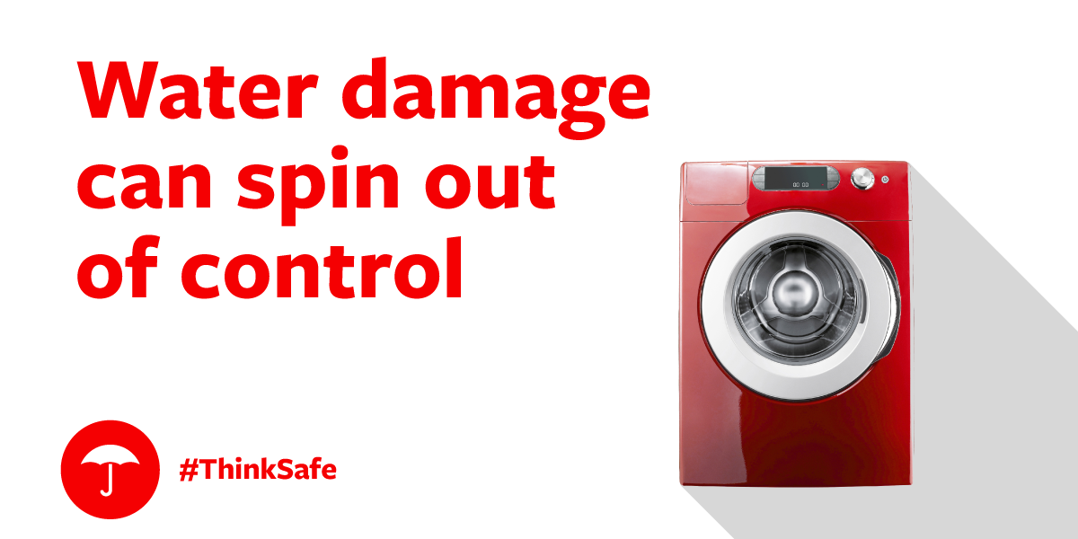 Help prevent water damage by maintaining your washing machine hoses. More tips: travl.rs/1Iq6YUs #ThinkSafe