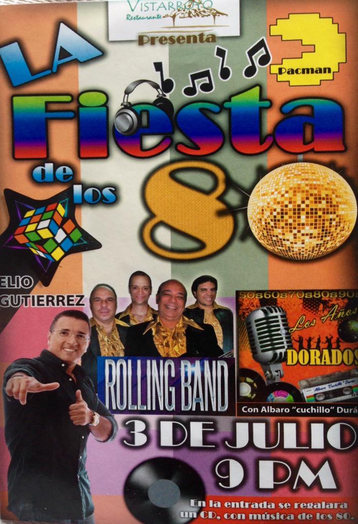 VistarroyoRest's tweet photo. Fiesta de los 80's, con @eliogutierrez y mucho mas !!! 3 de julio. 9 pm. @Recomendao http://t.co/6QGZK49i1j