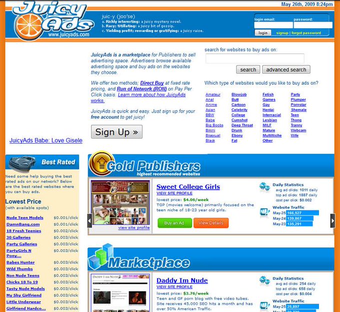 Buying and Selling quality Advertising since long before this screencap from mid 2009 #tbt http://t.<a href="/tag/tbt"class="tags"><span>#tbt</span></a>