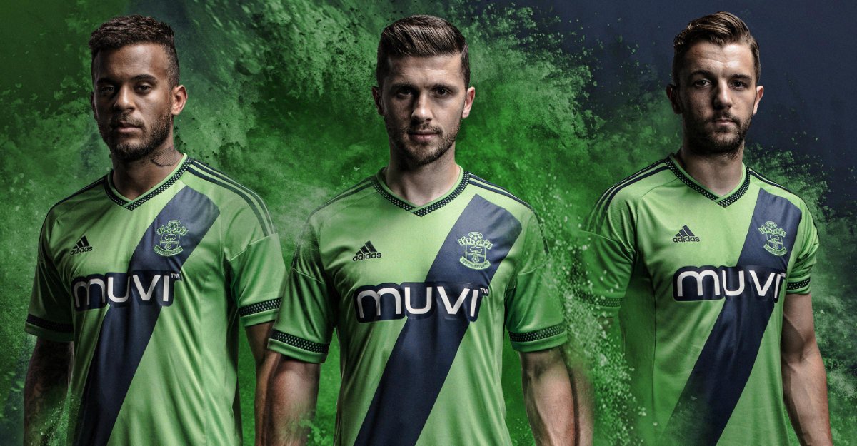dailyechosaints's tweet photo. [Southampton FC] NEW KIT LAUNCH: Southampton set to go green http://t.co/UmX1VLeG3t #saintsfc http://t.co/Zkqj235wut