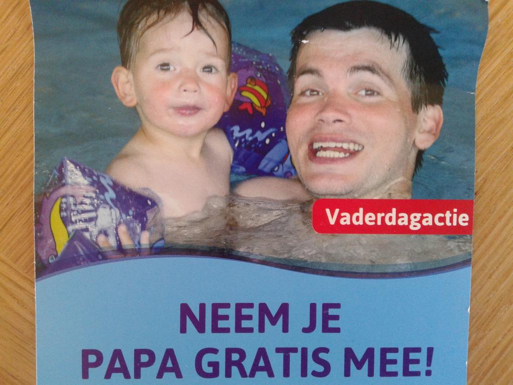 Neem jij je pappa mee naar zwembad Aquarijn.