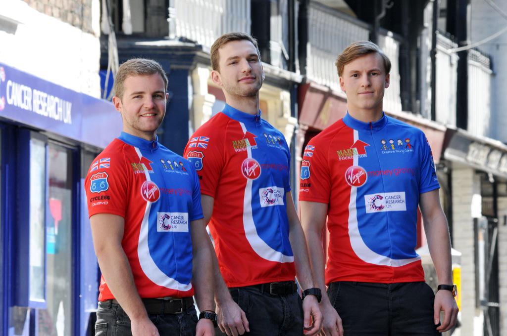 CapitalNWANews's tweet photo. #CapitalReports #Wrexham man prepares for @CycleRoute66 with his mates 7 weeks after breaking his back http://t.co/rd8s2FciCu
