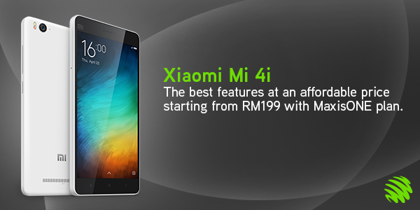 Maxis's tweet photo. Get the affordable and powerful #Xiaomi #Mi4i starting from RM199 with #MaxisONEplan: http://t.co/Qly5KMtJx1 http://t.co/nxTHKBKUl7