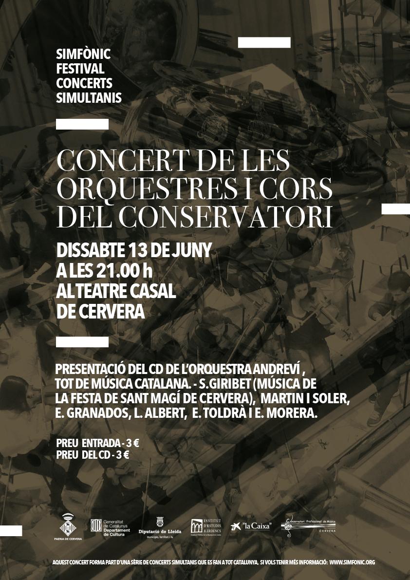 Demà dia 13, 21h,  al <a href="/CasaldeCervera/">Casal de Cervera</a>, podreu assistir a la presentació del CD de l'@OrquestraAndreví <a href="/paeriacervera/">Paeria de Cervera</a>