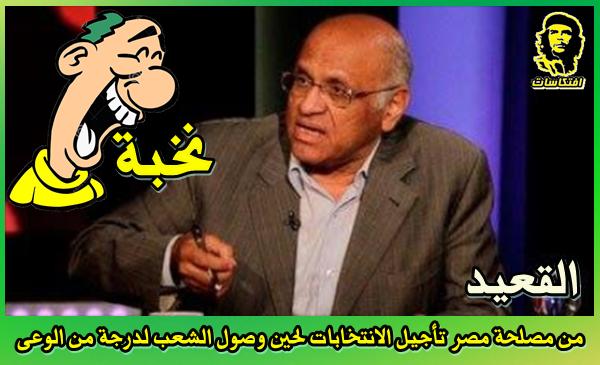 القعيد: من مصلحة مصر تأجيل الانتخابات لحين وصول الشعب لدرجة من الوعى
