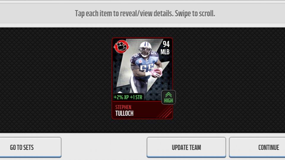 gilbertcastro94's tweet photo. @EAMaddenMobile @EAMaddenNFL  #MaddenMobile And we get a free Flashback Player Stephen Tulloch from a live event! :) http://t.co/tUIVuf4KpJ