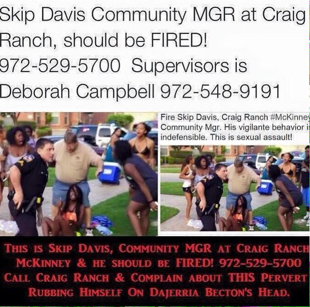 asmohash's tweet photo. #McKinney the most damaging.letting #whitesupremacists think they can intervene in police arrests...#SkipDavis http://t.co/HbVfovL24F