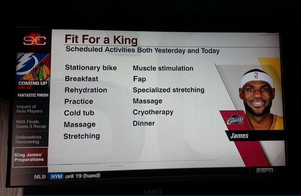 DailySportz's tweet image. Nice schedule you got there Bron'