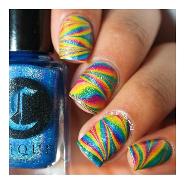 cirquecolors's tweet photo. 🌈🌈 rainbow watermarble featuring our #JuicyCollection by @nailedthepolish http://t.co/BlcGzL9n5s http://t.co/lTxpnpyEb6