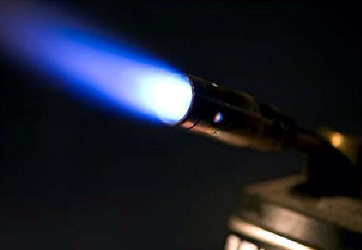 Hotheadcoldguy's tweet image. (A blow torch is being used in the dark)Almost done just a little more.there.