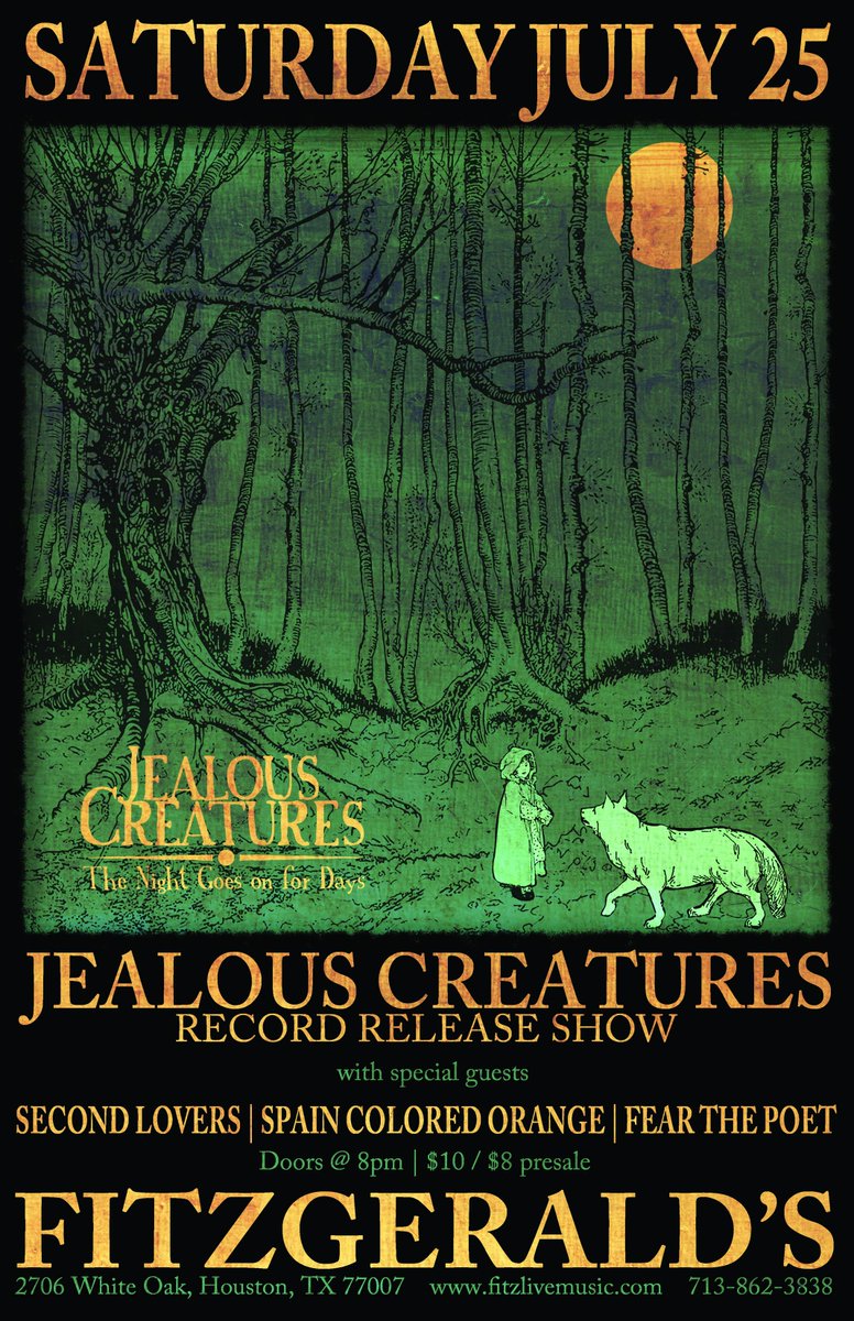 EasyCreditGroup's tweet photo. 7/25 - @jealouscreature CD release party w/ @secondloverstx, @listentosco and Fear The Poet at @FitzLiveMusic http://t.co/PIL68BXp3L