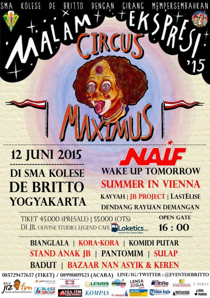 Jangan lupa.malam ini kami perform di Circus Maximus <a href="/EventDeBritto/">DeBritto</a> bersama teman2 <a href="/LastElise/">LastElise</a> <a href="/SummerVienna/">Summer in Vienna</a> <a href="/KAVVAH/">K∆VV∆H</a>