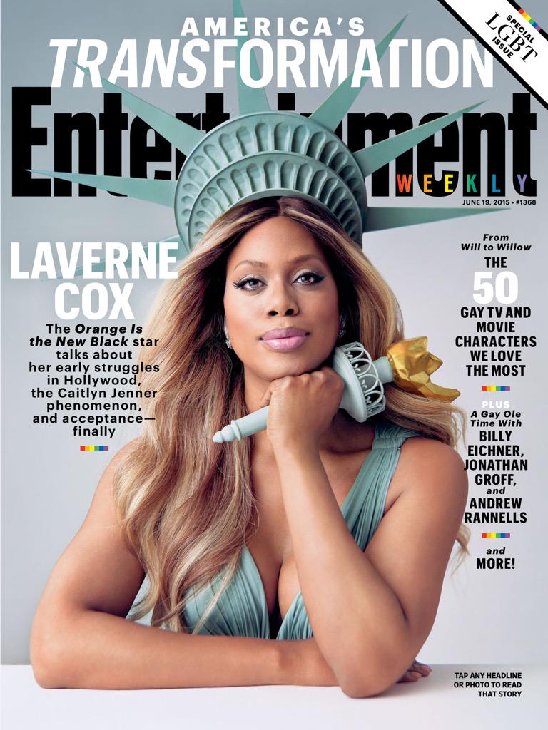 filmWard's tweet image. Good morning @Lavernecox ! Beautiful &amp;amp; important cover @EW #LGBTissue #AmericasTransformation #ItGetsBetter