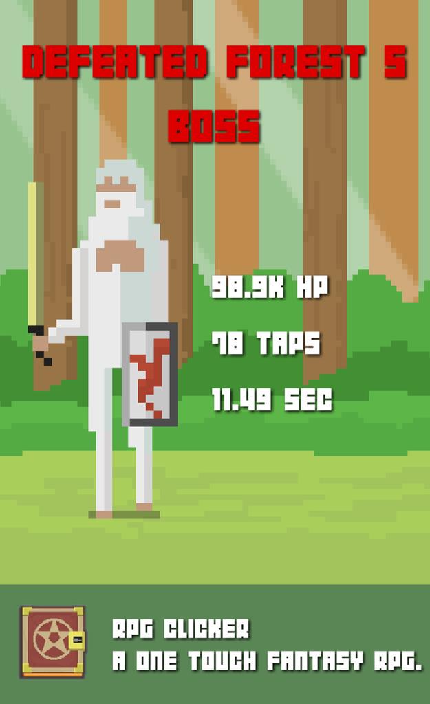 _richardddh's tweet photo. Defeated Forest 5 Boss in a battle to the death in RPG Clicker: http://t.co/IcGaimNk73 Now on iOS! #rpg #clicker http://t.co/9ffyuP3l7S