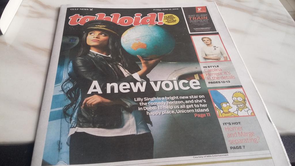 iisuperrstarii's tweet photo. LILLY IS ON THE FRONT PAGE OF TABLOID TODAY!!! 😄😄 @at2ui @IISuperwomanII #SuperwomanInDubai #HumbleTakeOver #AT2UI http://t.co/olf1iWNiIo