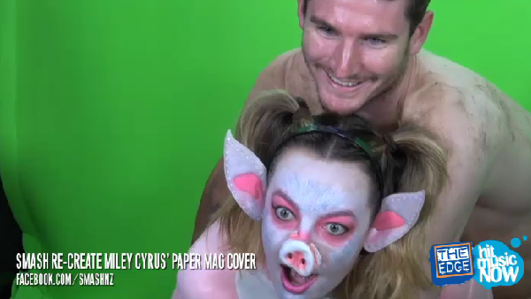 TheEdgeNZ's tweet photo. That time @SMASH_NZ recreated #MileyCyrus Paper Mag shoot! See what went on Behind The Scenes! http://t.co/k1lyoLOeo3 http://t.co/pakoF9Prdb