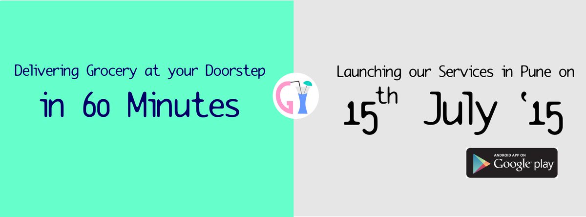 GrocTail's tweet photo. Hi #Pune, We're starting our Online #Grocery Delivery from 15th July through our #androidapp- #GrocTail. Stay Tuned! http://t.co/pgQgJKbRi4