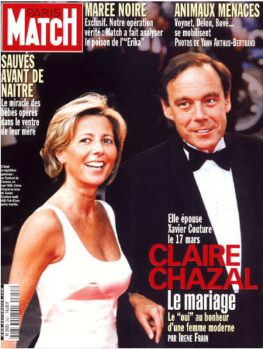 Mariage Xavier Couture Claire Chazal