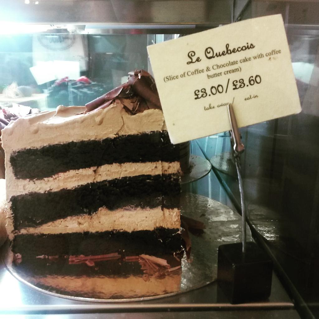 Feeling as grey as the weather? Try a cheeky slice of our delicious Quebecois, a rich chocolate coffee cake, sublime!