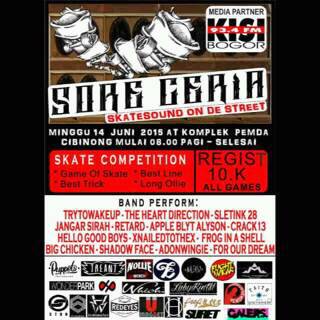Skate sound on d'street...sunday morning start 08.00 o'clock...14-june-2015 at komplek pemda cibinong...