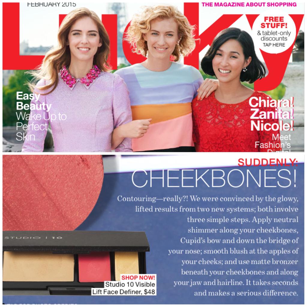 Debuting on @QVC 🇺🇸 @lisaMason11 Tues 8pm with Face Definer contouring #MakeupFacelift kit as seen in @LuckyMagazine