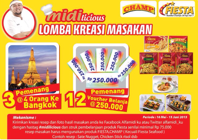 sehatcantik's tweet photo. Km suka masak? Ikuti lomba masak di @alfamidi_ku & menangkan hadiah liburan ke Bangkok #Midilicious http://t.co/v0NWjGjLD8