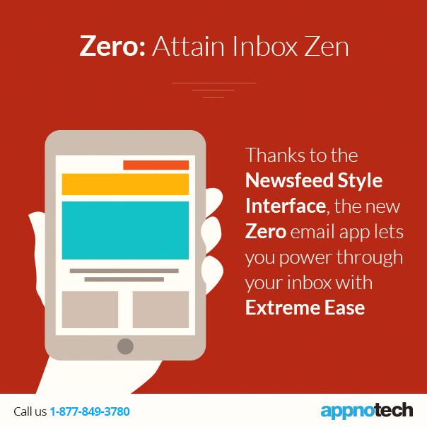 Appnotech's tweet image. #AppnotechReview: Using a newsfeed style, the zero email app makes checking daily mail a manageable task.