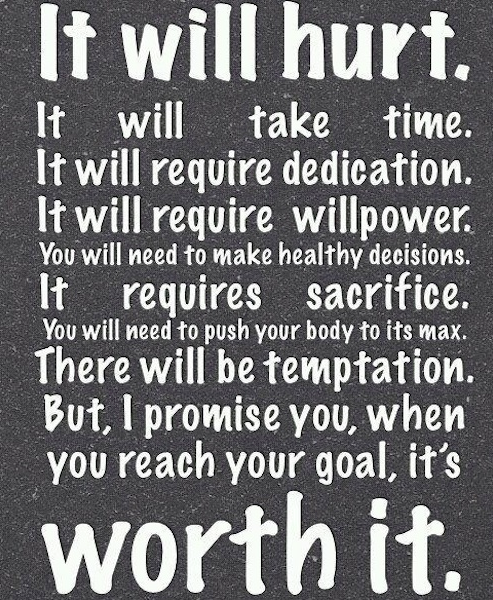 pwrzone's tweet photo. @BrentCle It will hurt. It will take time.  ….. when you reach your goal, it's worth it! Goodluck! http://t.co/rI9OIgeRth