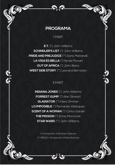 Contrapuntem's tweet photo. Avui al Palau de la música 18:30h @Concerts4Good Música de pel·lícules amb @CarlesandSofia, orq. concerts4good i OTM. http://t.co/PYGQwZu701