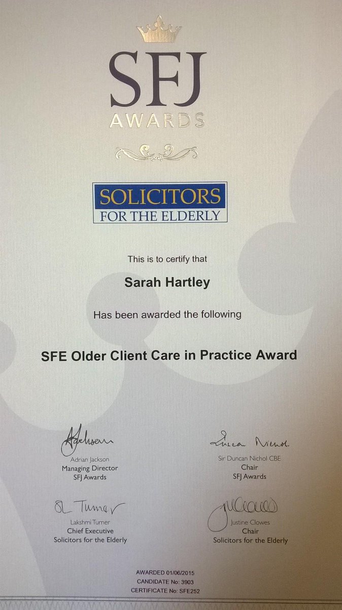 MalcolmFoyandCo's tweet photo. Congratulations to our Sarah Hartley - Solicitors for the Elderly Certificate #doncasterisgreat  #ilovedn #southyorks http://t.co/pJaQV1k9IE