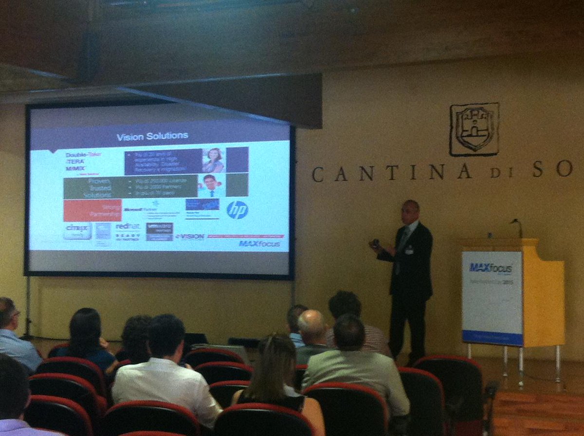 Angeyep's tweet photo. #FiorenzoToffoli Director Regional Sales #VSI_EMEA presenting #VSI_DoubleTake @MAXfocus #ITPartnersDay #Soave #Italy http://t.co/t69S6lxxt1