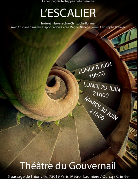 LLescalier's tweet image. Bloqués sur le #périphérique ? Prenez L'#Escalier de secours !
fr.ulule.com/lescalier/
#Paris #théâtre #art #poésie