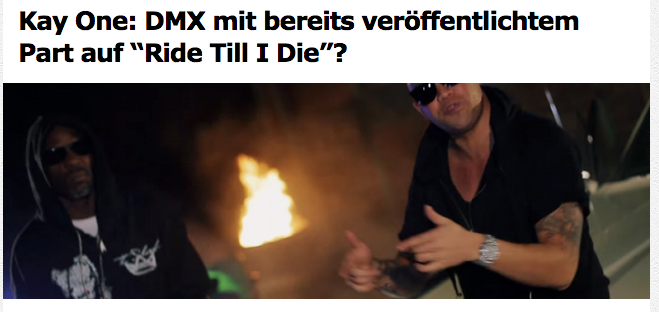 spittv's tweet image. DMX hat sich's scheinbar für sein Feature mit Kay One sehr einfach gemacht... bit.ly/1I8wivN