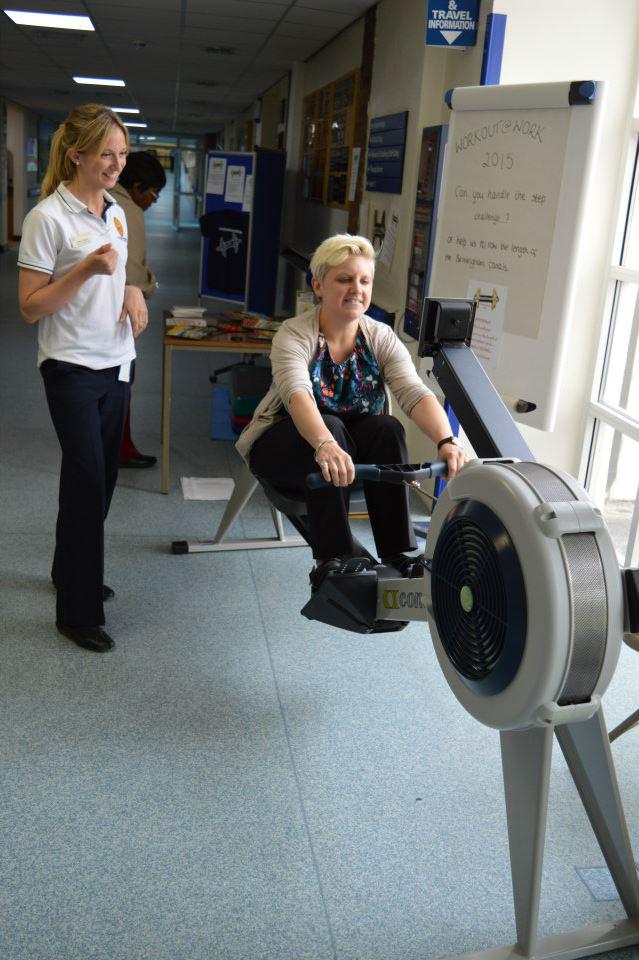 ROHNHSFT's tweet image. It&apos;s all go for #workoutatwork today, with a rowing challenge and boxercise on the go right now!