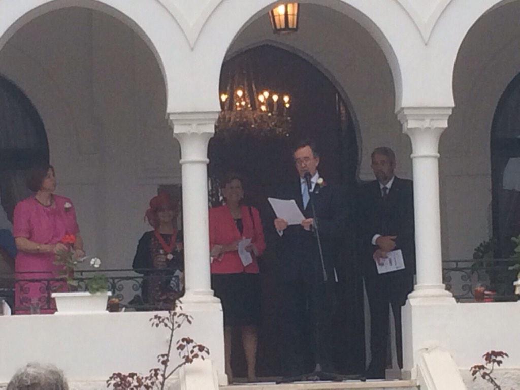 Lady Olga Maitland and  HMA Andrew Noble at the queen's birthday party yesterday @ABBCUK <a href="/TVETUKAlgerie/">TVET UK Algerie</a>