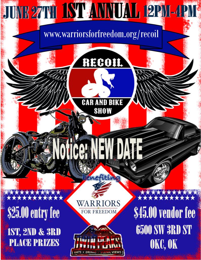 Warriors4Freedm's tweet photo. @OKBikersAssoc NEW DATE http://t.co/y8rJGvS8KI