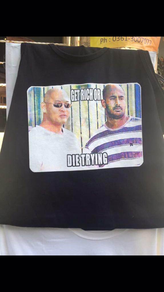 Gzepi's tweet image. @newscomauHQ @SkyNewsAust @theheraldsun do you this this is tasteful? Now selling in Bali! #Bali9