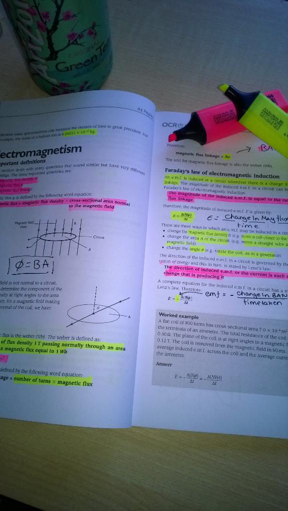 Jamezbower's tweet image. Not loving physics right now -.-, +my highlighter is running out :&apos;( #A2physics #G485