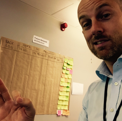 _Terje's tweet photo. As an introductory task I've been managing 2 projects at #NorskHydro lately . First one 'bout to close #scrumboard http://t.co/N26n5iTWXz
