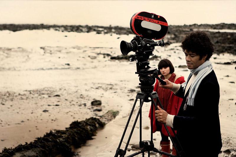 Happy Birthday Richard Ayoade. He\s 38 today. Here he is with Yasmin Paige on the set of \Submarine\ (2010). 