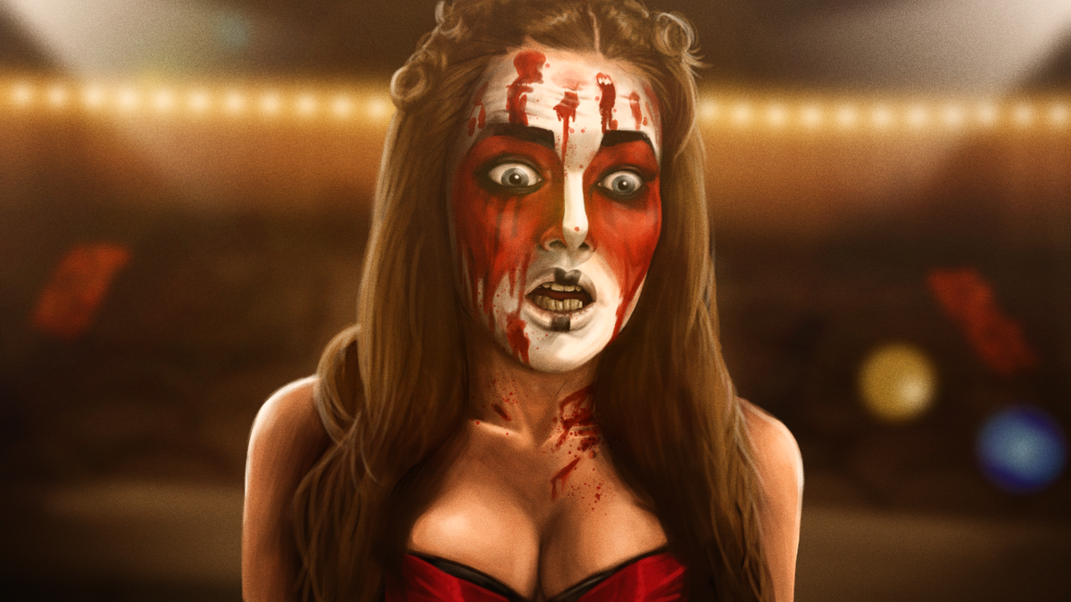Samhain1992's tweet photo. My Stage Fright (2014) digital painting, love this movie! @stumpysam @allielizmac http://t.co/PxqMwIzA5C