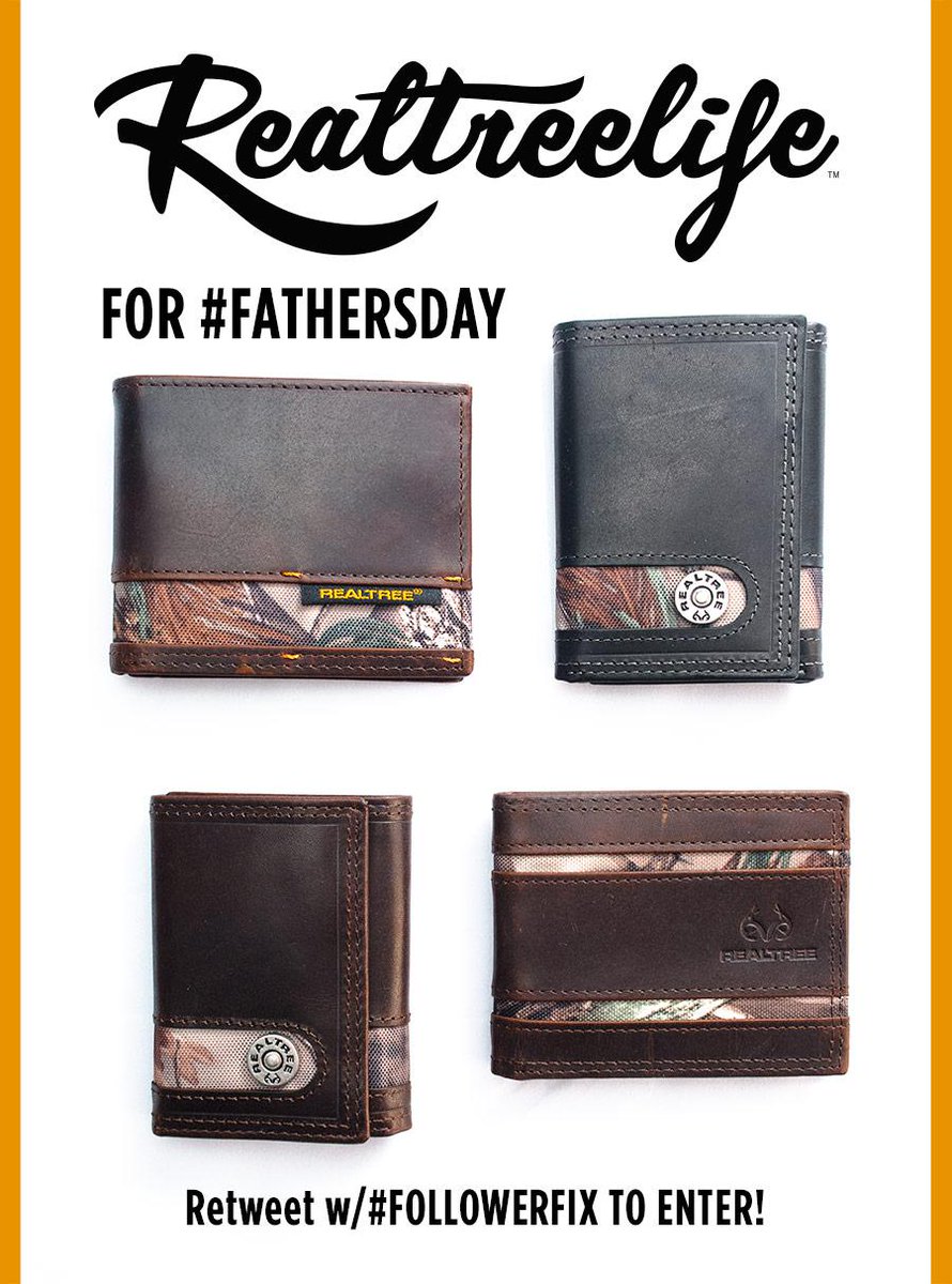 Realtree's tweet photo. #FathersDay #FollowerFix Retweet 2 enter! Giving away camo wallets for dad! 3 Winners announced 6/12 around 2 P.M.! http://t.co/q9gqNLwJFm