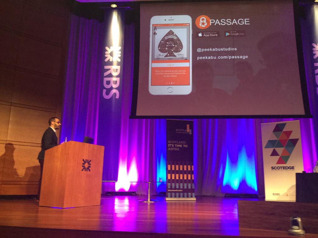 Alex Cole of <a href="/peekabustudios/">Peekabu Studios</a> - very engaging pitch and clever idea - personalised picture passwords #EDGEFinal6